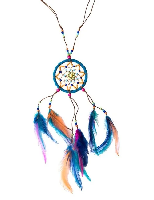 Traumfänger Halskette "Mandala" türkis