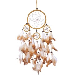 Traumfänger Mobile mit 4TF Leder 40cm