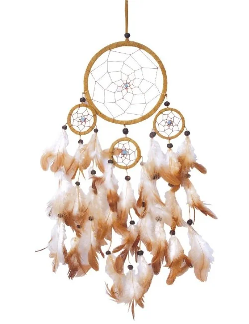 Traumfänger Mobile mit 4TF Leder 40cm