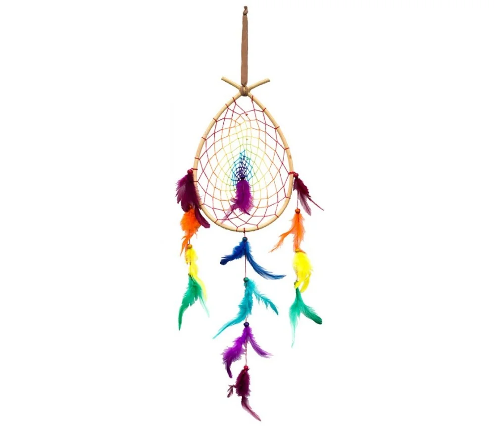 Traumfänger "Rainbow Drop" Rattan (20x30)x70cm