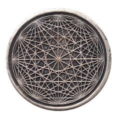 Glücksmünze "Kosmos" Kupfer verzinnt 4cm