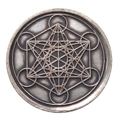 Glücksmünze "Metatron" Kupfer verzinnt 4cm