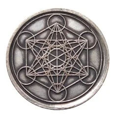 Glücksmünze "Metatron" Kupfer verzinnt 4cm