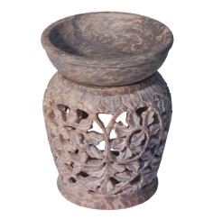 Aromalampe "Blume" Speckstein 9x12cm