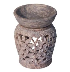 Aromalampe "Blume" Speckstein 9x12cm