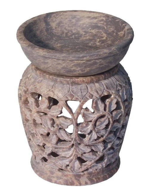 Aromalampe "Blume" Speckstein 9x12cm