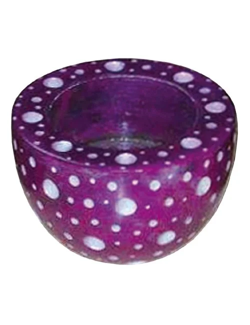 Teelicht Speckstein lila 6cm