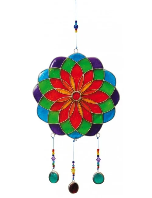 Suncatcher "Mandala" Fiberglas bunt 25cm