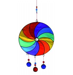 Suncatcher "Spirale" Fiberglas bunt 24cm