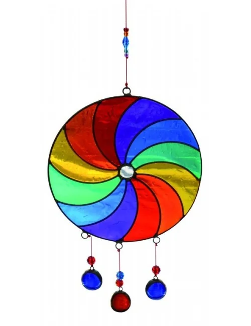 Suncatcher "Spirale" Fiberglas bunt 24cm