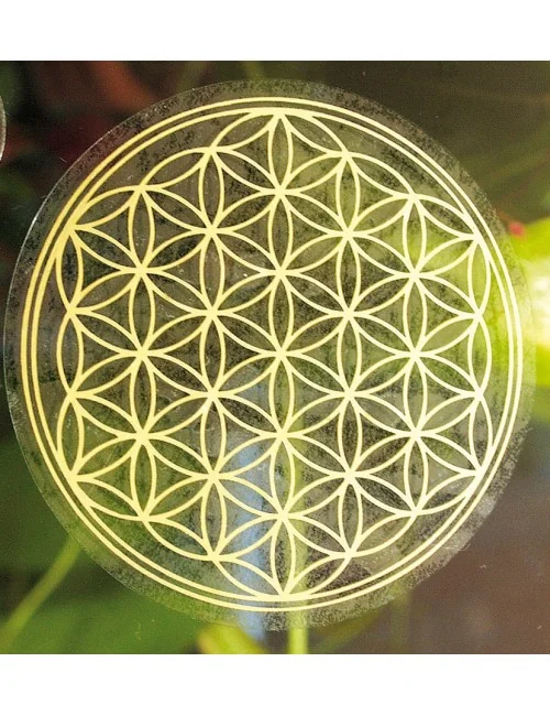 Aufkleber "Blume des Lebens" Kunststoff 2x3cm & 9 cm VE3