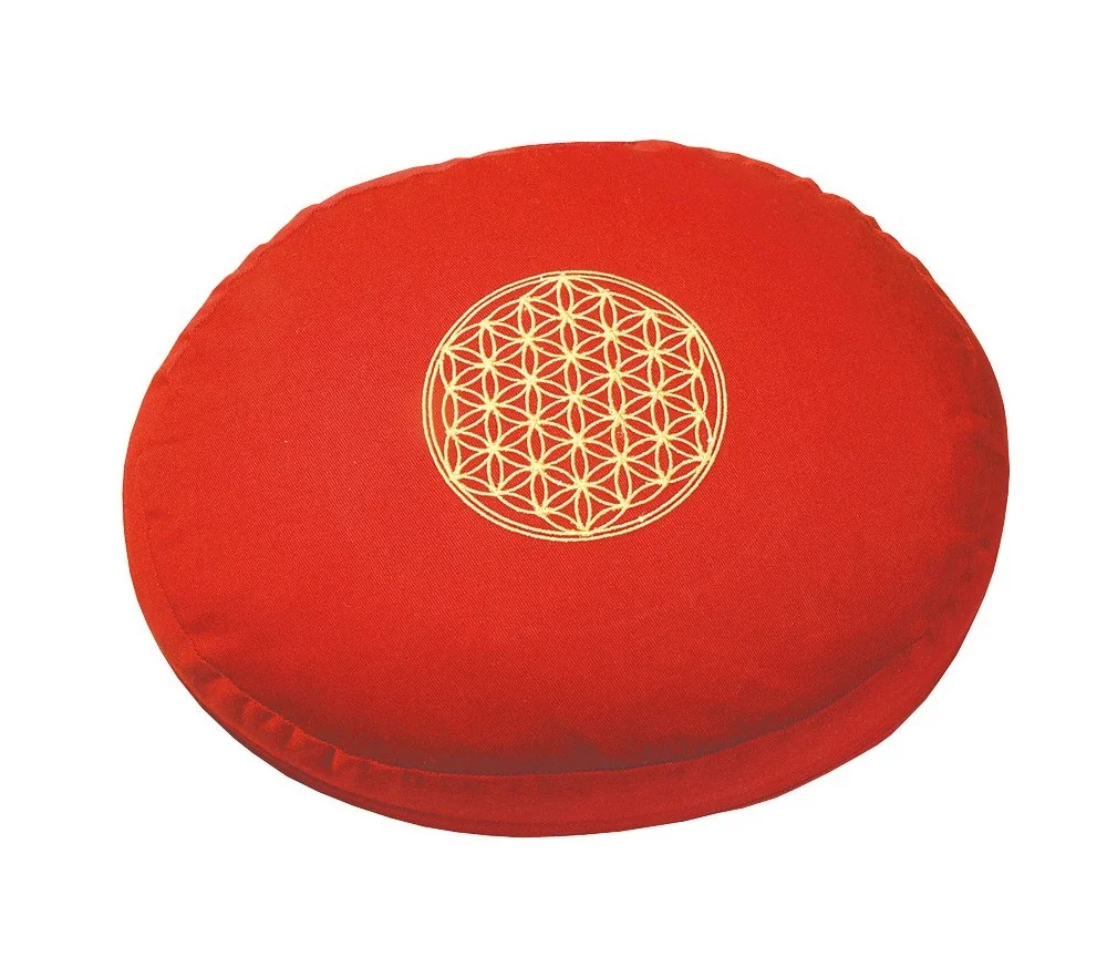 Meditationskissen mit Inlet "BDL" Baumwolle(80%), Polyester(20%) rot