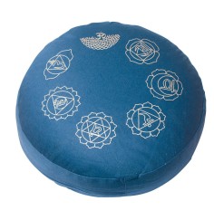 Meditationskissen mit Inlet "7 Chakren" Baumwolle(80%), Polyester(20%) blau