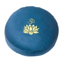 Meditationskissen mit Inlet "Lotus Om" Baumwolle(80%), Polyester(20%) blau