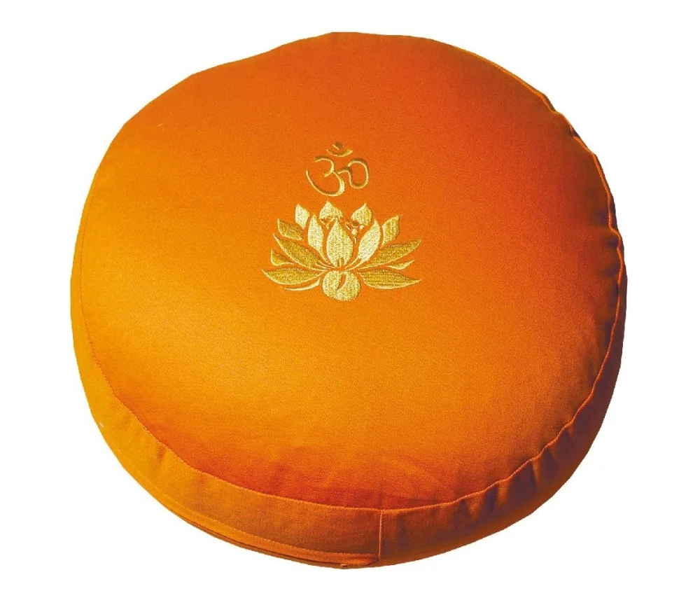 Meditationskissen mit Inlet "Lotus Om" Baumwolle(80%), Polyester(20%) orange