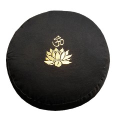 Meditationskissen mit Inlet "Lotus Om" Baumwolle(80%), Polyester(20%) schwarz