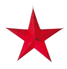 Papierstern 5-zackig "Ambient" rot