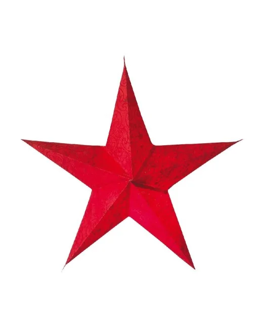 Papierstern 5-zackig "Ambient" rot