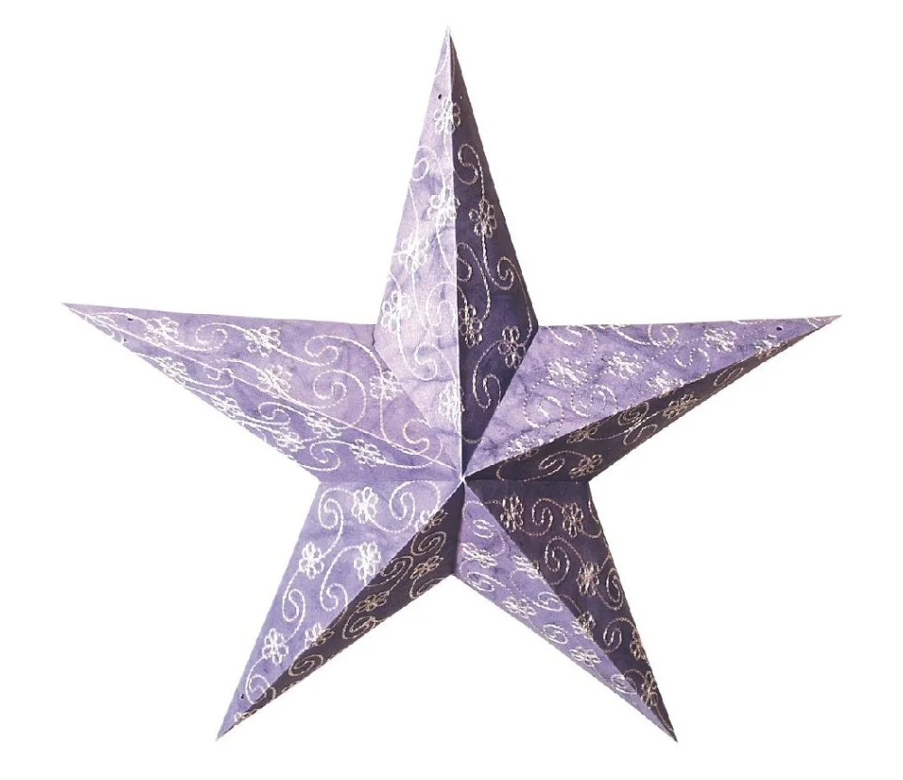 Papierstern 5-zackig "Ambient" blau