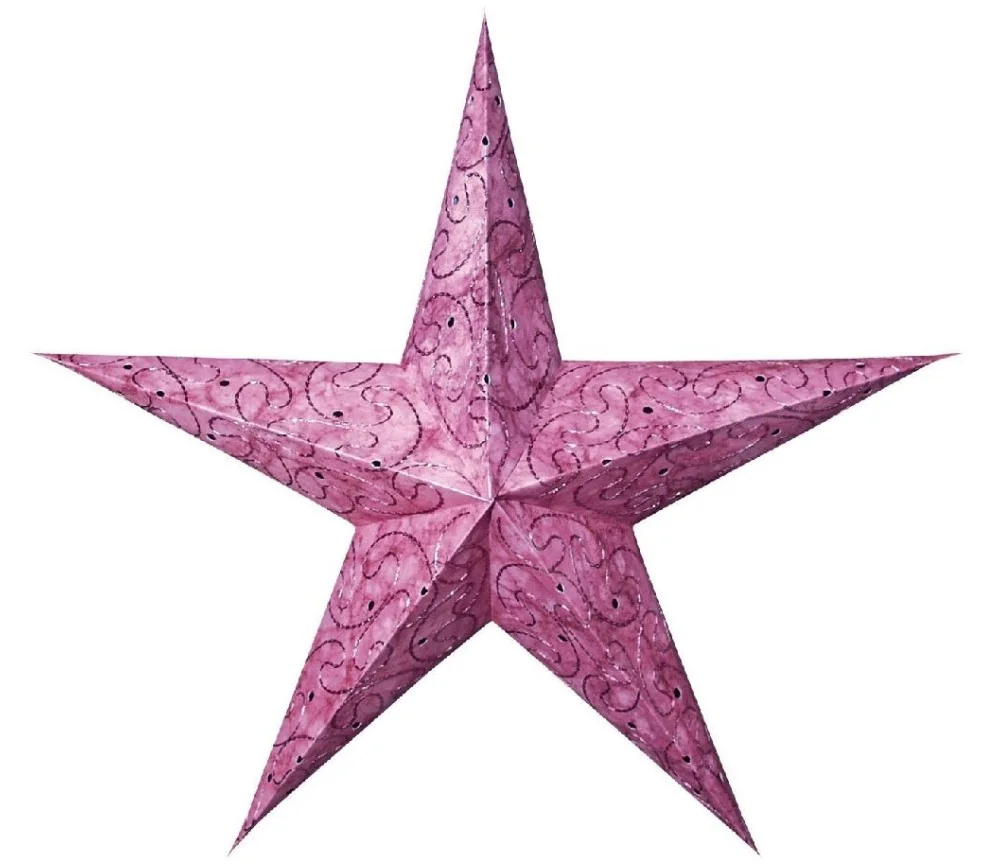 Papierstern 5-zackig "Ambient" lila