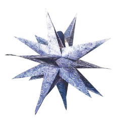 Papierstern Multipointer blau