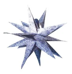 Papierstern Multipointer blau
