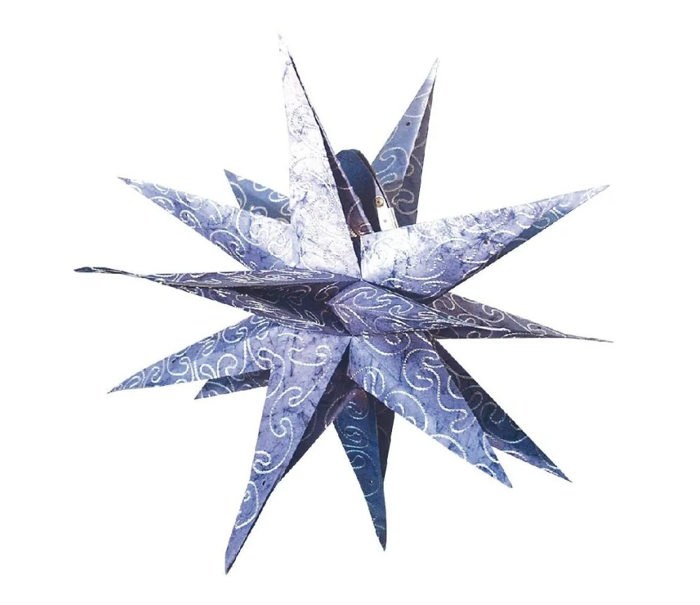 Papierstern Multipointer blau