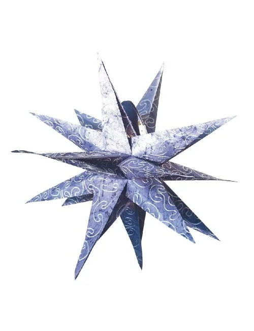 Papierstern Multipointer blau