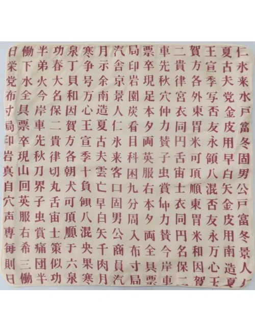 Kissenbezug "Kalligraphie" Baumwolle natur 40x40cm