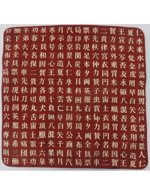 Kissenbezug "Kalligraphie" Baumwolle rot 40x40cm