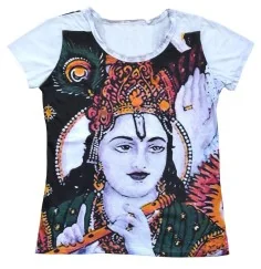 Damen T-Shirt "Krishna" 100% Baumwolle Größe M