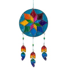 Suncatcher "Star Dreamcatcher" Resin mehrfarbig 14x40cm