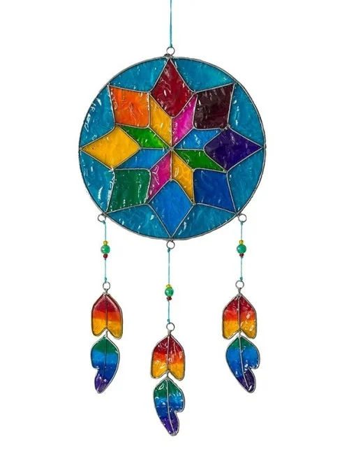 Suncatcher "Star Dreamcatcher" Resin mehrfarbig 14x40cm