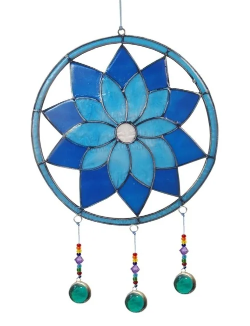 Suncatcher "Lotus Chakra" Resin blau 15x35cm