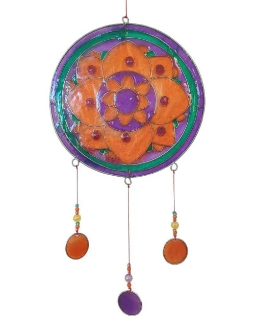 Suncatcher "Lotus Mandala" Resin multicolour 15x35cm