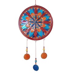 Suncatcher "Flower Mandala" Resin multicolour 15x35cm