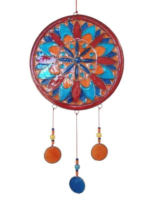 Suncatcher "Flower Mandala" Resin multicolour 15x35cm
