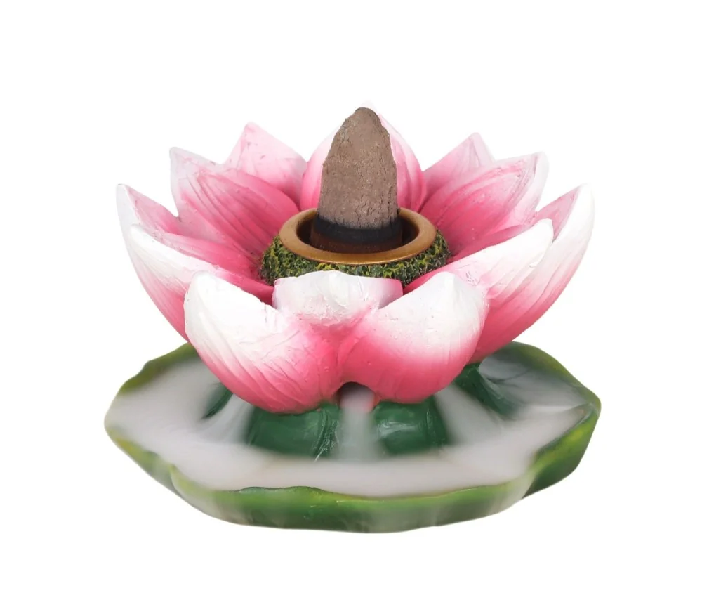 Backflow Kegel halter "Lotus", bunt, Resin, 4,5x8cm