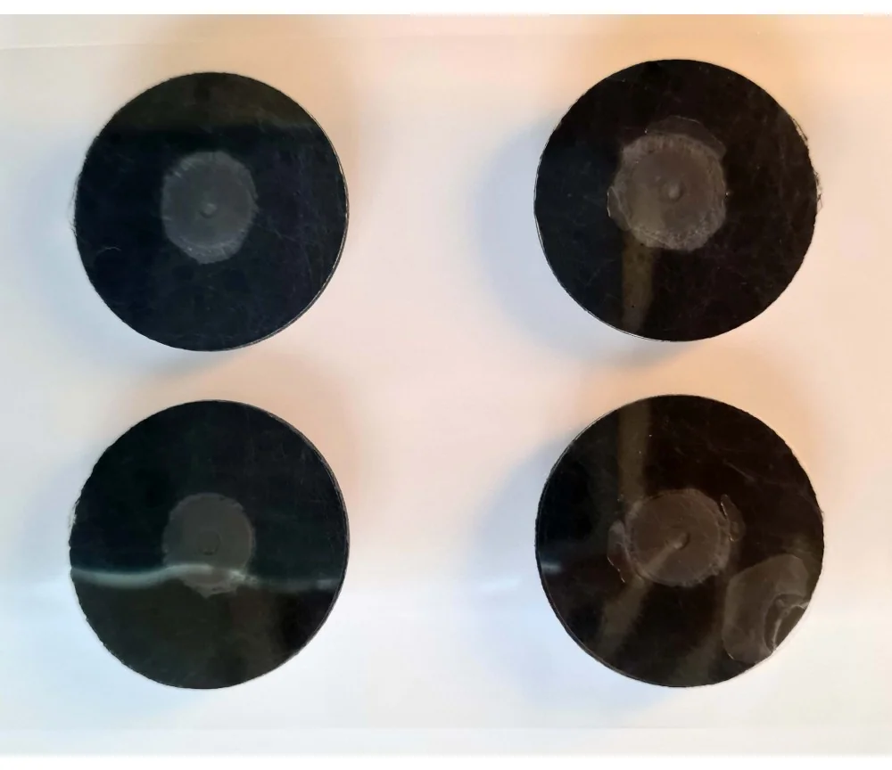 Klebe - Elektroden 4 er Pack (wie Original) rund - für Healy Gerät, TimeWaver, Elektro- & Tens- Stimulationsgeräte