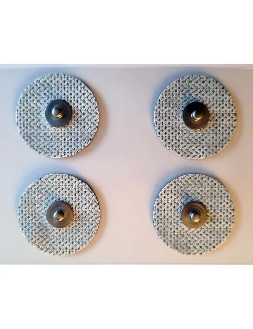 Klebe - Elektroden 4 er Pack (wie Original) rund - für Healy Gerät, TimeWaver, Elektro- & Tens- Stimulationsgeräte