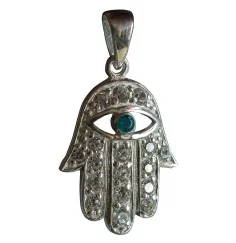 Anhänger "Hand of Fatima" 18 Zirkonia 2,0x1,7cm Silber 925 2,5g
