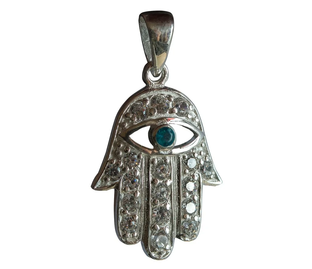 Anhänger "Hand of Fatima" 18 Zirkonia 2,0x1,7cm Silber 925 2,5g
