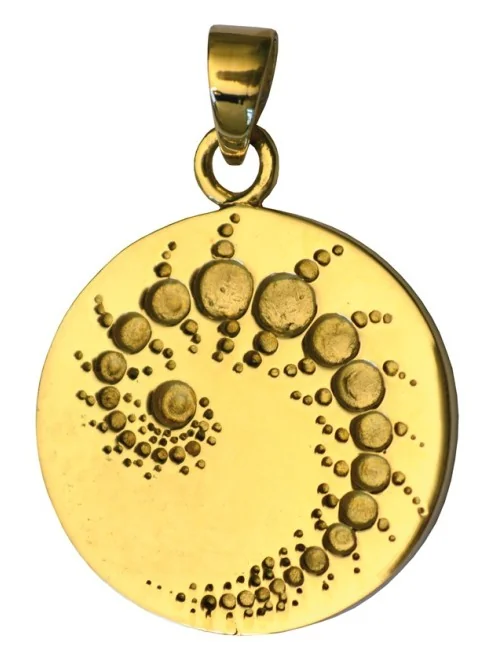 Anhänger "Kornkreis Julia-Fraktal" Messing 3