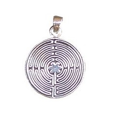 Anhänger "Labyrinth Chartres" 2,5cm Silber 925 8,0g