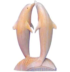 Die Partnerdelphine Holz natur 15cm