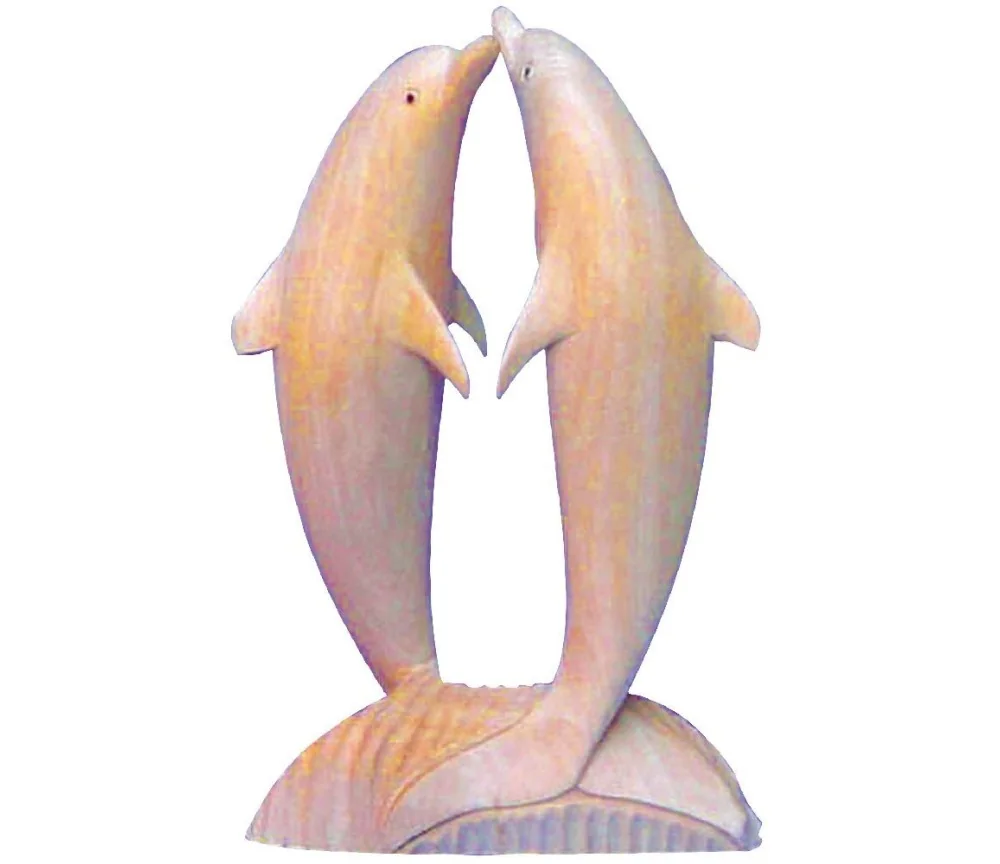 Die Partnerdelphine Holz natur 15cm