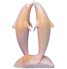 Die Partnerdelphine Holz natur 20cm