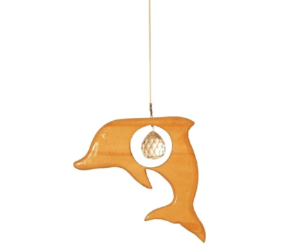 Kristallobjekt Delphin natur 12cm