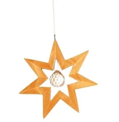 Kristallobjekt Stern natur 12cm