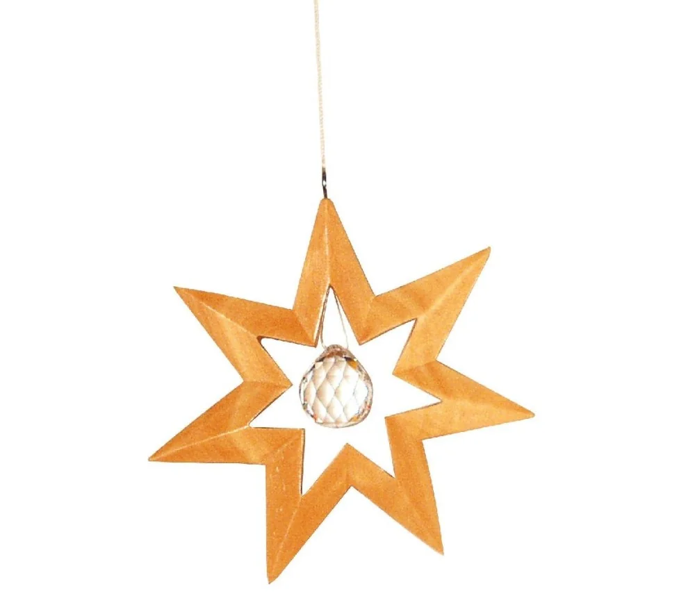 Kristallobjekt Stern natur 12cm